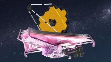 Photo de « Zoom » sur le télescope spatial James Webb