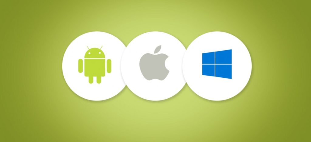 Logos Android, Apple et Windows